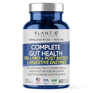 4-in-1 Prebiotic Probiotic & Postbiotic for Women & Men, Complete Gut & Digestive Support Supplement, Pre Post…