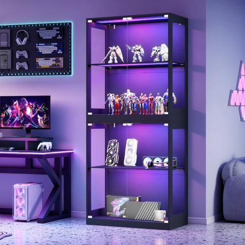 Image of AMERLIFE Modular DIY RGB Display Cabinet, 32 x 16 x 72.5 Inch