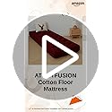 Image of ATOOTFUSION Cotton Floor Mattress, 4 inch Thick Tufted Cushion, 72 x 30 inch, Foldable, Rollable Light Weight Cotton Mattress (Maroon)