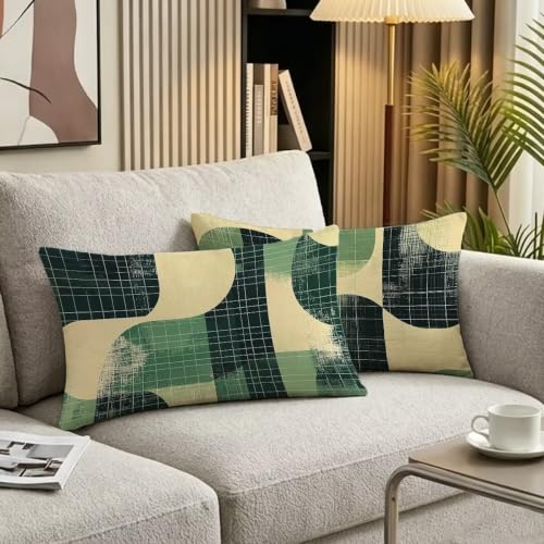 Fundas cojines rectangular 40x80 terciopelo verde juego de 2 fundas para almohada de cama 4