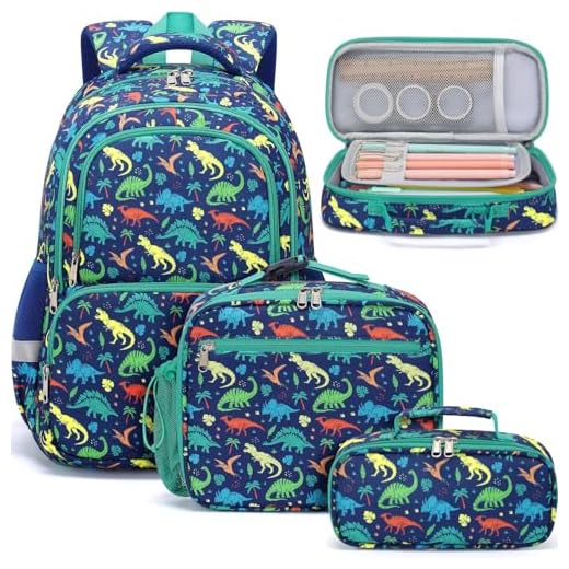 Best backpack for 7 year-old boy Fimibuke Dinosaur Backpack Set for Kids
