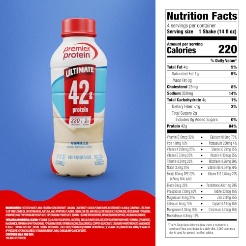 Image of Premier Protein ULTIMATE 42g High Protein Shake, Variety Pack, 12 Pack