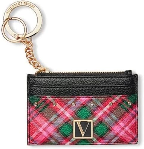 Victoria's Secret Llavero con estuche para tarjetas Victoria, Tartán brillante, Classic