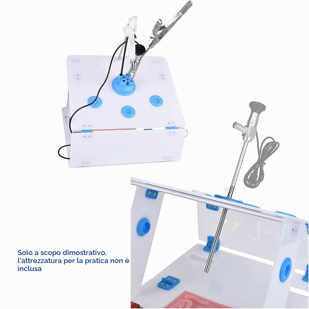 ERCTOO Trainer Laparoscopico, Addestramento Medico, per L'uso Corsi Formazione per Studenti Medicina, 10 Moduli Formazione, per Allenamento Sussidi Didattici per L'insegnamento E La Formazione