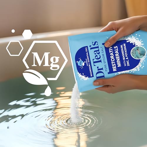 Dr Teal's Epsom Salt Magnesium Soak, Restorative Minerals with Magnesium, Potassium & Zinc, 3 lbs - image 5