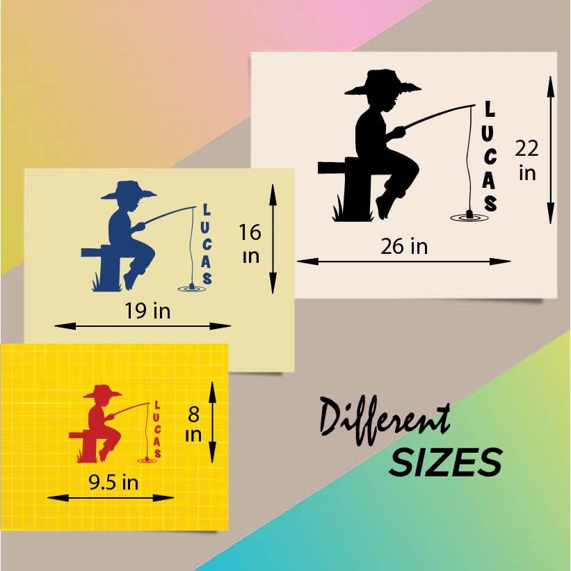 Vinilo decorativo de pared Little Boy Fishing 2300 miniatura 2