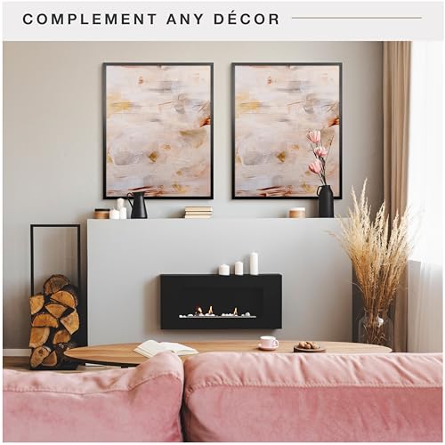 Image of MCS Foundation 24x30 Poster Frame Traditional Black, Vertical & Horizontal Wall Hanging Large Picture Frame for Photos, Posters & Art Prints (2-Pack)