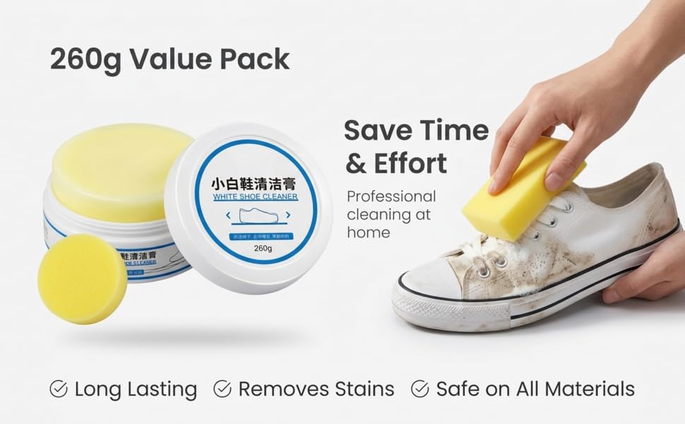 Kaccha Nimbu White Shoe Cleaner Cream 260GM - Image 7