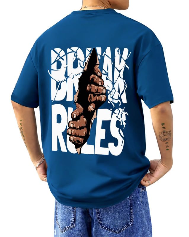 Image of AUSK Baggy Hip-Hop T-Shirt for Men - Graphic Printed T Shirts || Oversized Men Tshirt || T-Shirts