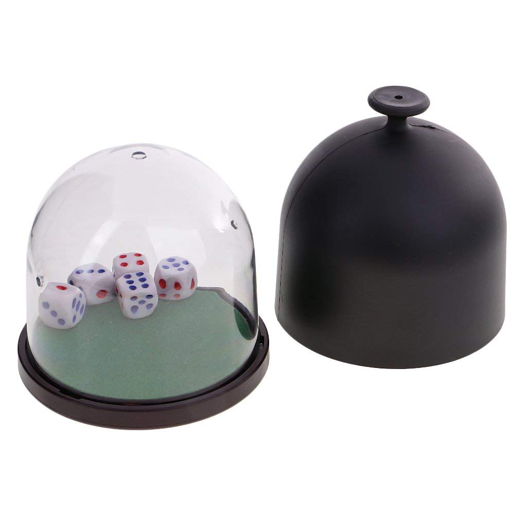 Coupe à Dés En Plastique Avec 5 Dés - Mini Shaker Pour Jeux De Société, 4 Couleurs Disponibles