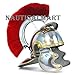 Roman Centurion Officer Armor Helmet with Red Plume by Nauticalmart