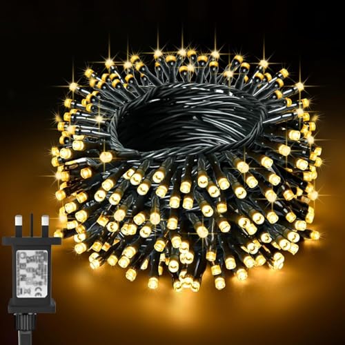 ZESTU 25M 250LED Warm White Christmas String Lights Indoor/Outdoor LED Perfect for Christmas & Wedding Decor Home Party indoor/outdoor