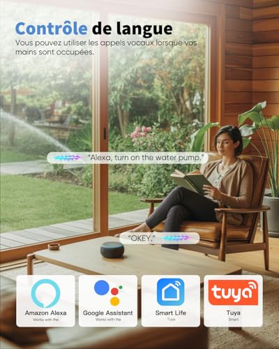 Prise extérieure étanche programmable WiFi GreenSun compatible Google Home et Alexa - 3