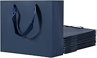 Vista 1 de Dasofine Bolsas de regalo azul marino, 25 bolsas de regalo de 10.6 x 3.1 x 8.7 pulgadas, bolsas de regalo azul marino con asa, bolsas de papel kraft