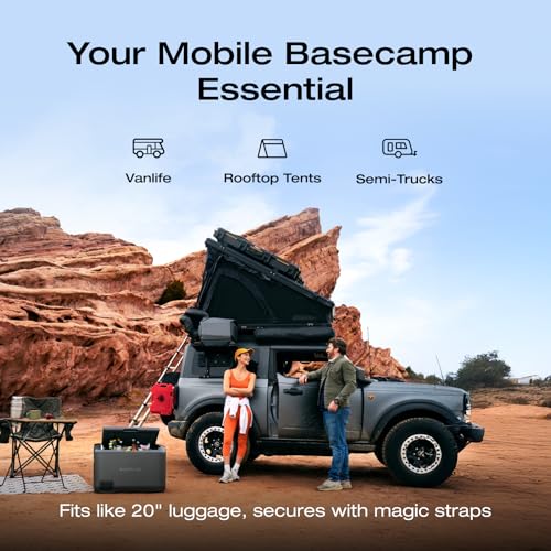 EF ECOFLOW WAVE 3 Portable Air Conditioner with Add-on Battery, 1800W/6100 BTU Cooling and 2000W/6800 BTU Heating, 1000W Fast Charging in 75 mins, 8H Wireless Running, APP Control, for camping, RVs