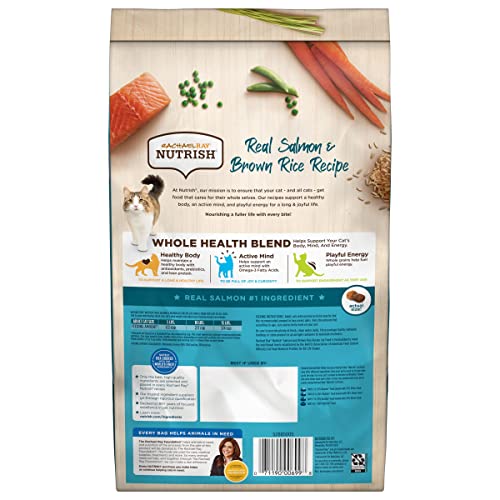 Rachael Ray Nutrish Premium Natural Dry Cat Food, Real Salmon & Brown Rice Recipe, 3 Pounds (Packaging May Vary) #TOP3
