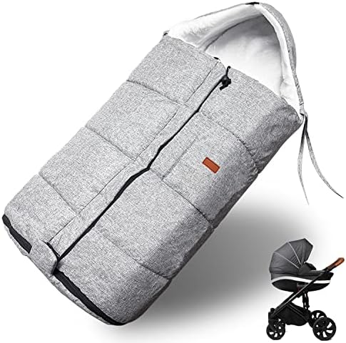 Baby Footmuff, Stroller Cosy Toes, Velvet Lining, Universal Warm and Waterproof in Winter Pushchair Fitting, Sleeping Bag for Baby Carriage Pushchairs Prams Buggys