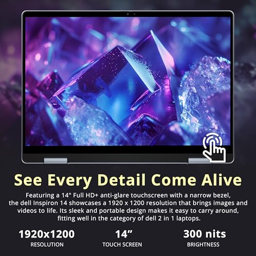 Image of Dell Plus 14 inch 2K 2-in-1 Touchscreen Laptop, Intel Ultra 9 288V, 32GB LPDDR5X, 3TB Storage(2TB SSD+1TB Docking Station Set), Intel Arc Graphics, Backlit Keyboard, Fingerprint, Wi-Fi 7, Win 11, Blue