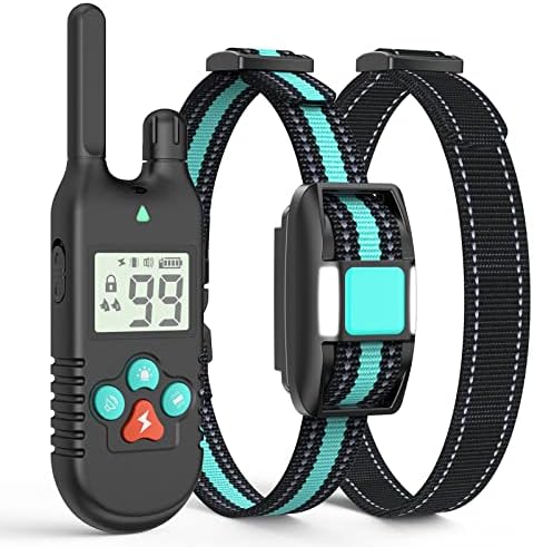 oniesall Dog Training Collar with 8 Kinds of Beeps, Vibration, Shock Modes, IPX7 Waterproof Dog Shock Collar with 1300 FT Remote Distance for Large Medium Small Dogs