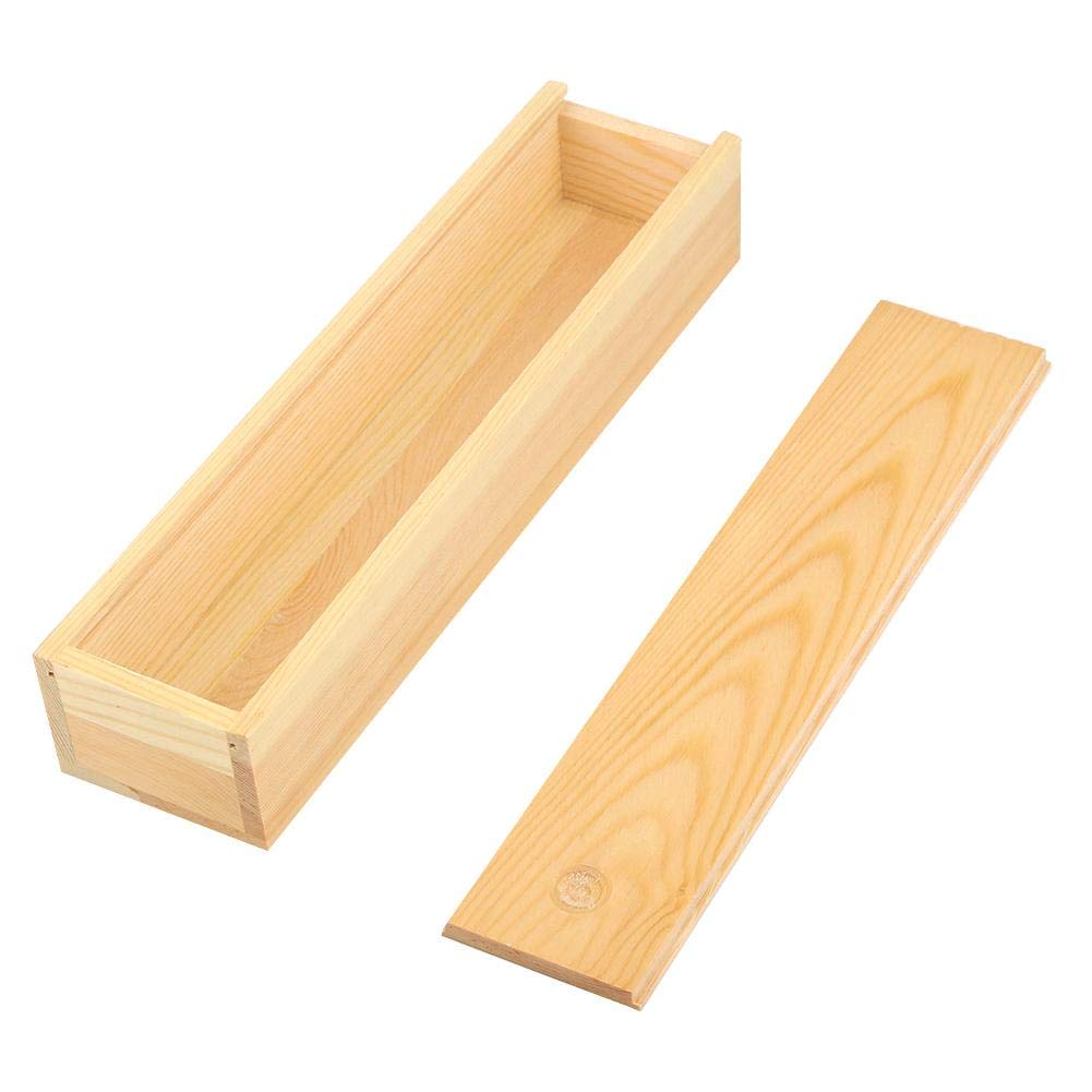 Jacksking Chopsticks Storage Box, Portable Reusable Eco-friendly Wooden Chopsticks Fork Spoon Storage Holder Case Serving Utensil Box