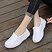 Eliogn Women's Nurse Shoes Non-Slip Restaurant Work Shoes Fashion Casual Loafers Leather Flat Walking Shoes White 36