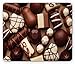 Produktbild Chocolate Mouse Pad Chocolate Candy Süßigkeiten Trüffel Gourmet Delicious Dessert Nahaufnahme Foto Rechteck Rutschfestes Gummi-Mauspad Standardgröße Dunkelbraunes Elfenbein