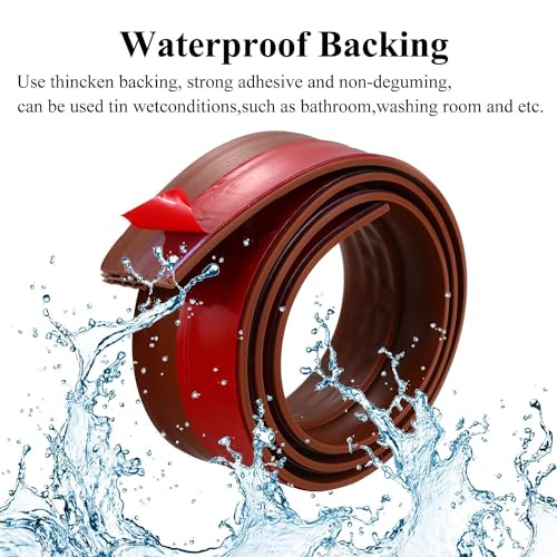 Image of 1 Meter Silicone Bottom Sealing Strip - Self Adhesive Door Draft Stopper | Under Door Gap Filler Guard | Soundproof Weather Strip | Insect, Cockroach & Dust Blocker | Brown