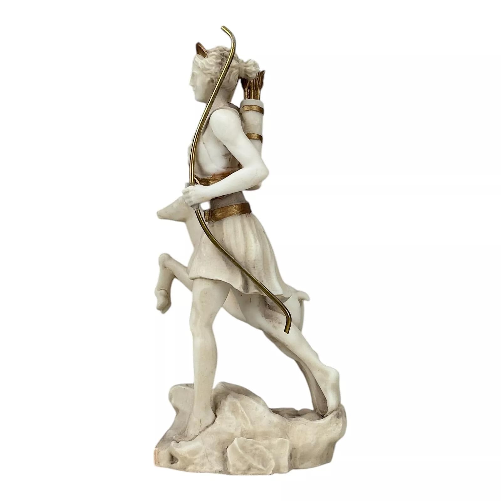 Artemide, statua della dea della caccia, 17 cm, con patina grigia