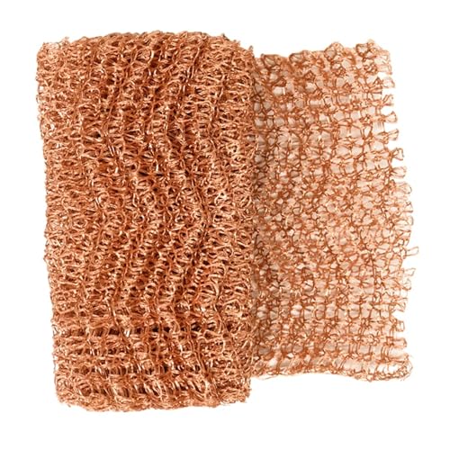 5Inx10Ft Double Layer Copper Mesh Fabric Blocker, Effective Hole Filler for Garden and House, Long Lasting and Flexible Copper Mesh