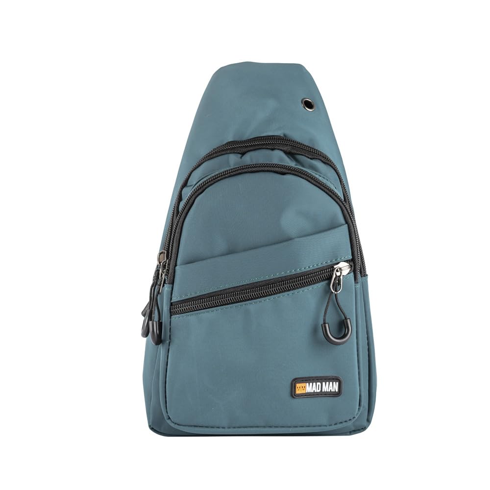 Mad Man 33240 Bandit Fastpack Sling 11.5 x 7 x 2 Inches, Durable Polyester Active Backpack, Travel Daypack, Crossbody Bag, Teal Green
