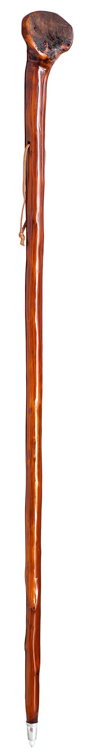 Pielgrzym bursztyn do wędrówek w górach, ciemnobrązowe drewno, wysokość 140 cm (540), szlak do Santiago, rękodzieło