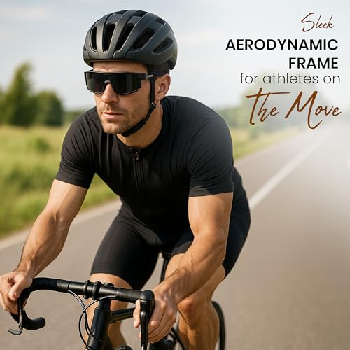 Image of SNDIA Polarized Sports Sunglasses | UV400 Protection | Cycling Riding Cricket Glasses for Men Women