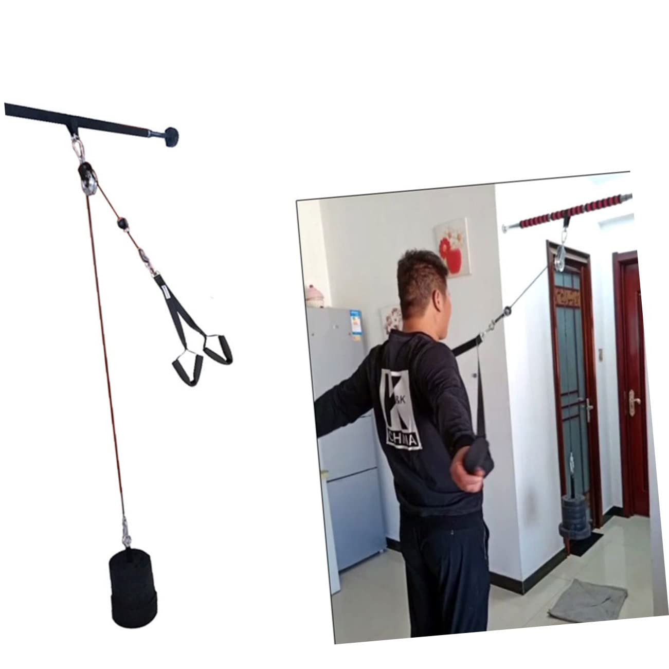 Amosfun Fitnessgeräte Schwenkrolle 2 Satz aus Aluminiumlegierung Silber