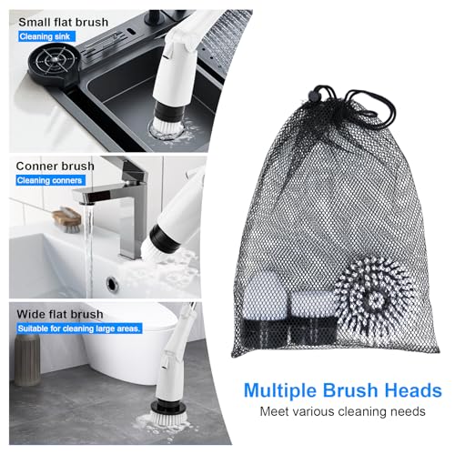 Image of 3 Pcs of Brush Heads,Replacement Brush Heads Set for Electric Spin Scrubber, Cordless Power Shower Scrubber, Cleaning Brush for Bathroom Tile Sink Floor Cleaning.