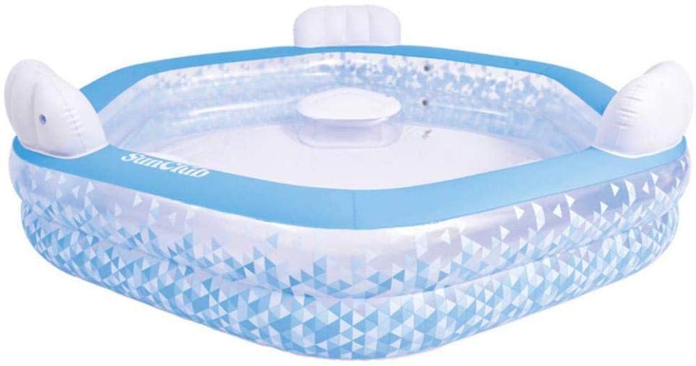 UHVUJDUI Piscina Piscina para niños Piscina Familiar Piscina Inflable para jardín Piscina Grande 87 * 83 * 22 Pulgadas Hexágono Uptodate