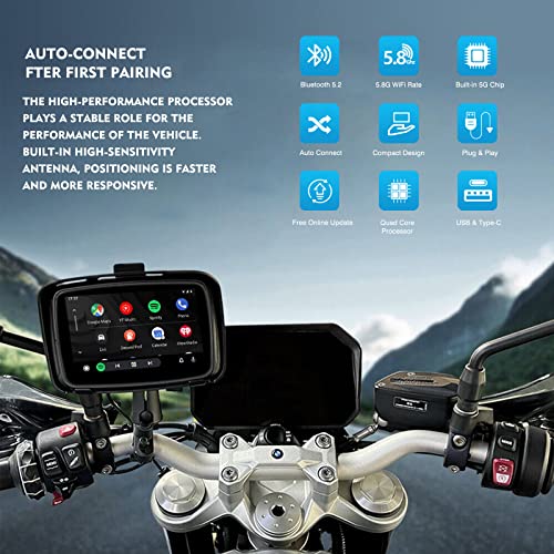 image for NEW CAR SOUL All-Terrain Motorcycle GPS Navigation Device with Wireles