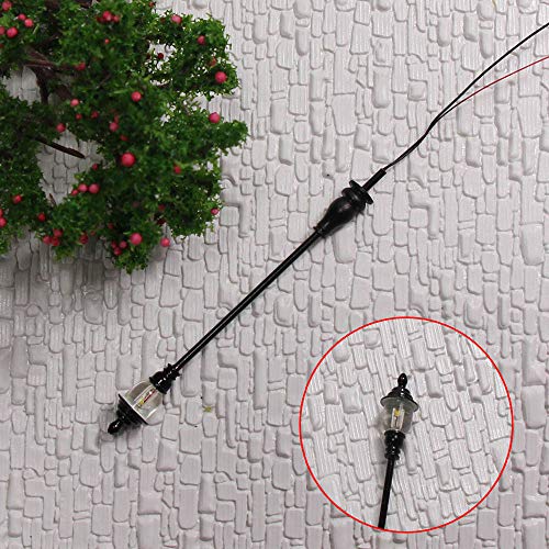 image for Evemodel LQS21 10PCS Model Railroad Train Lamp Posts Led 6.6cm or 2.6i