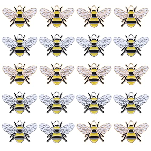 20pcs Abeilles Charmes Alliage 26x17mm Bracelets Boucles D'oreilles Colliers Pendentifs Résultats Abeille Artisanat DIY Fabrication De Bijoux Accessoires Argent Or