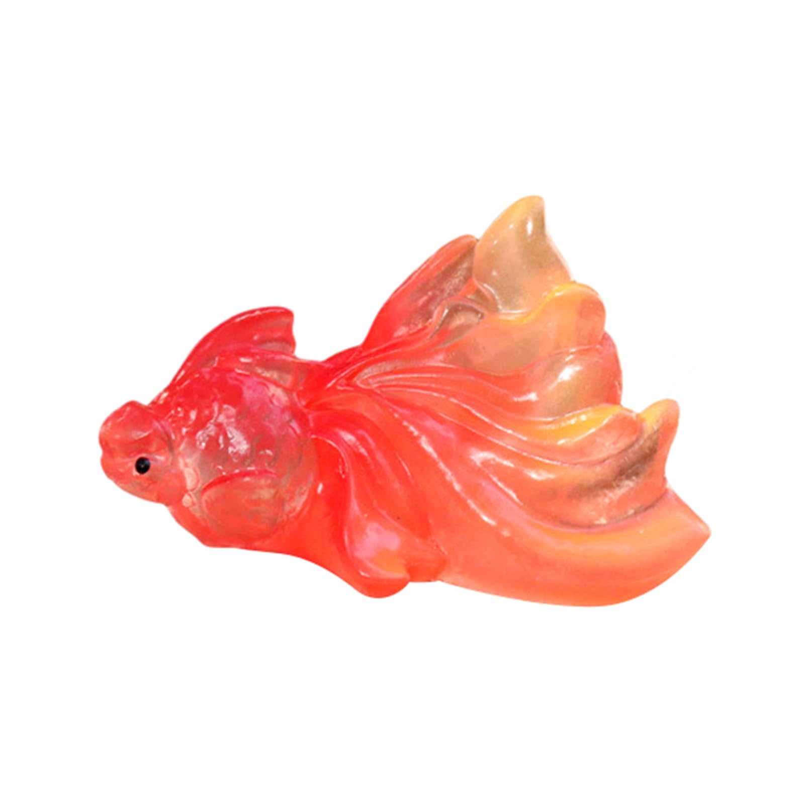 anwhriet Mini Resin Goldfish Figurines – Tiny Simulated Fish Model, Fairy Garden & Terrarium Ornament, Micro Landscape Aquarium Cake Decoration A