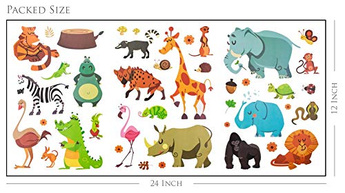 Vinilos decorativos jungle animal para pared 24x12" miniatura 6