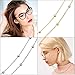 Frienda 6 Pcs Eyeglasses Chains for Women Beaded Glasses Chain Strap Stylish Elegant Glasses Lanyard Holder Around Neck(Golden, Silvery)