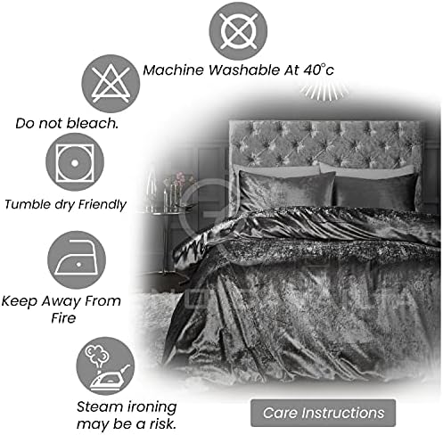GC GAVENO CAVAILIA Luxury Fleece Shiny Velvet King Size Bedding Sets, Super Soft Hypoallergenic Fancy Gliter Quilt Bed Set, Charcoal