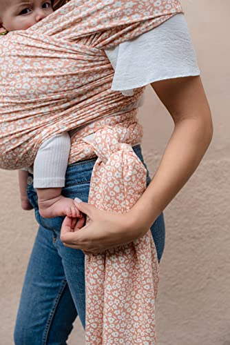Image of Boba Baby Wrap Carrier - Original Baby Sling Carrier for Newborns (7-35 lbs), Soft, Secure, Hands-Free & Ergonomic, Ideal for Comfortable Bonding, New Parents (Serenity Blush Meadow)