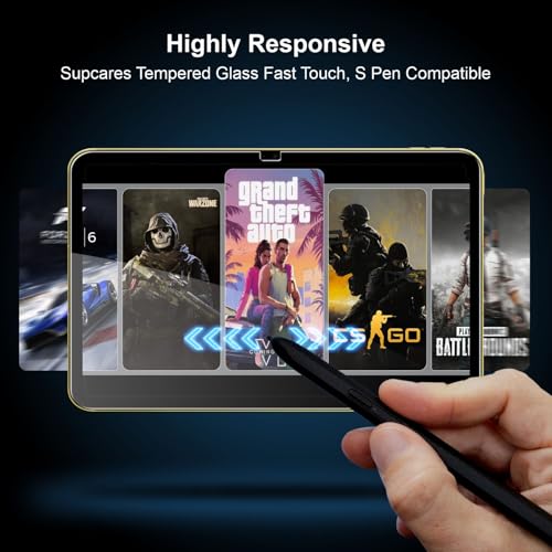Image of SupCares Tempered Glass for iPad 10th Generation (10.9 Inch) and iPad 11th Generation (11 Inch) With Installation Kit | Military-Grade Gorilla Screen Protector | Edge to Edge Coverage | Transparent