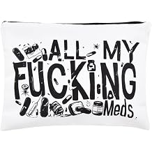 Sisadodo Medication Medical Bag Organiser for Women Men Funny Medicine Storage Bag Zip Organiser Pouch Funny Medication Travel Zip Lock Pouch Bag Storage Pouches Pills Prescription Heal Meds Bags