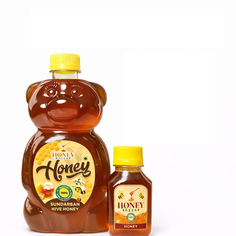 Honey Bazzar Sundarban Wild Forest Honey (Hive Collected) | No Sugar Adulteration | Buy 1000g Get 100g Free