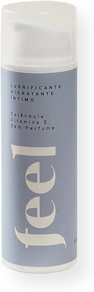 Lubrificante Hidratante Íntimo Feel Sem Perfume 50ml A Base de Água Vegano Calêndula Aloe Vera Vitamina E