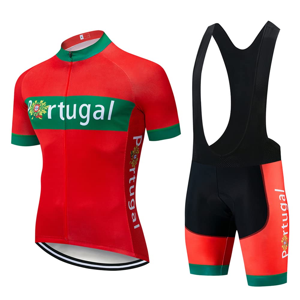 Vêtements Cyclisme Pro Homme Tenue Cycliste Manche Courte,Combinaisons De Cyclisme Hommes Ensemble Maillot à Manches Courtes Maillot + Ensemble Short Cycliste avec 3D Gel