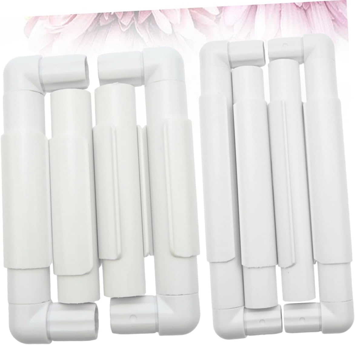 2 Set White Clip Embroidery Frame Plastic for Cross Stitch