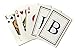 Lantern Press Monogram, Estate, Gray and Blue, B (52 Playing Cards, Poker Size Card Deck with Jokers)
